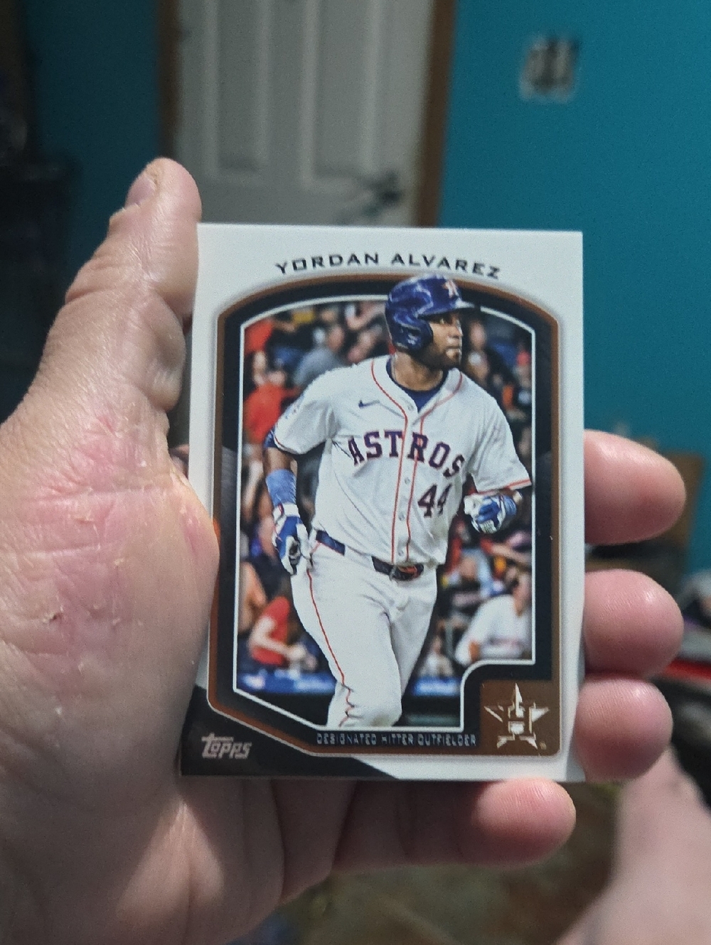 Topps Baseball Card - White, Blue, Brown